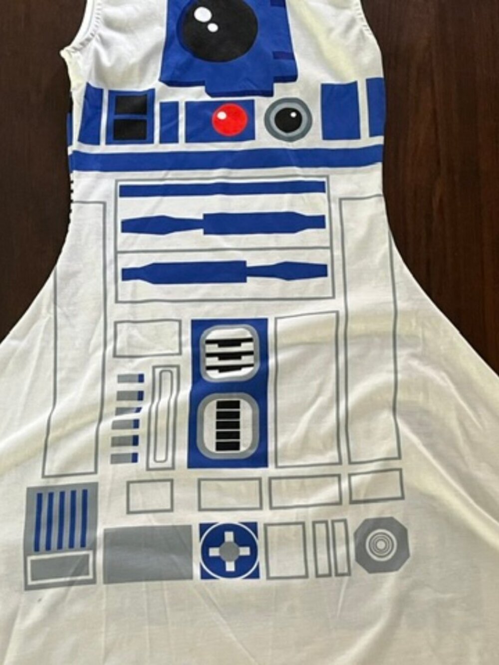 Star Wars R2-D2 Tank Dress in White, Blue & Gray Size Small - Picture 3 of 8